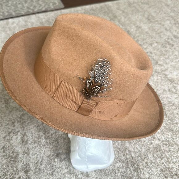 Stacy Adams Wool Felt Toya Pinch Men’s Fedora Hat - Picture 1 of 7